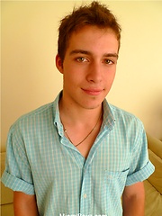 Cute 19 y.o. twink Rubio jacking off