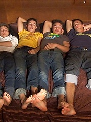 Jack Harrer, Dario Dolce, Gaelan Binoche and Marco Bill in a foursome