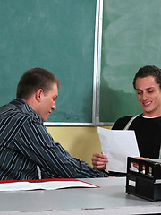 A hot teacher turn his small twink student into a cock sucking pro