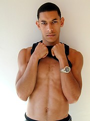 Hot latin twink Beneto shows his uncut cock