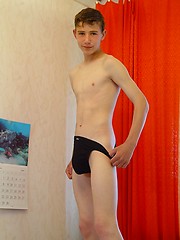 Moteijus - cute boy with erected uncut dick