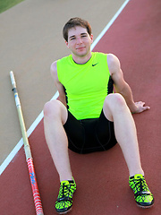 Young college athlete Jonah