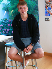 Tall, Blond and Lean Young Footballer Jamie Shows off His Big Uncut Weapon!