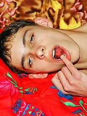 Twink jacking off cock