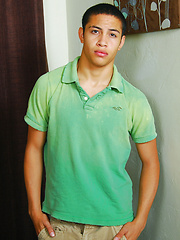 Cute Latino college boy jerks off.