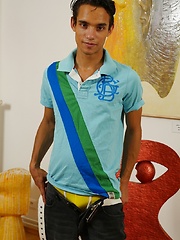 Latin boy Miguel Alues playing with his beautiful dick.
