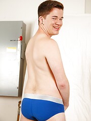Cute gays Daniel Ross and Sebastian Rogers strip and ride each other's dick