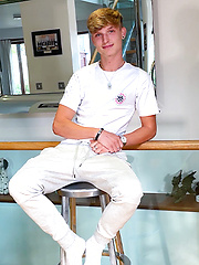 Young Handsome Hal Shows off his Tanned Lean Body & Wanks his Hard Uncut Cock & Cums!