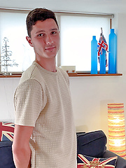 Young Straight & Tall Teen Shows off his Lean Body & Wanks his Big Uncut Cock & Cums Everywhere!