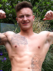 Straight Young Personal Trainer Shows his Muscled Body and Hard Uncut Cock!
