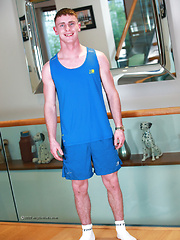 Young Footballer George with Amazing Blue Eyes