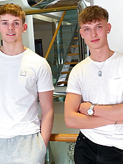 Straight Hunks Wank their Big Uncut Cocks Together & Shoot Cum Everywhere!