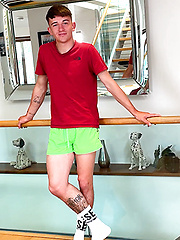 Young Straight Stud Shows off his Lean Body & Wanks his Big Hard Uncut Cock & Shoots a Load!
