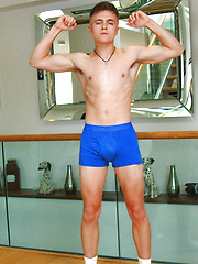 Young & Handsome Harrison Wanks his Uncut Cock & Shoots his Load Everywhere!