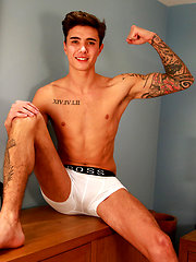 Straight Pup Casias Pumps his Ass with a Dildo Wanks his Big Uncut Cock & Shoots Massive!