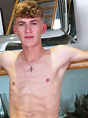 Straight Slim & Toned Jameson Shows off his Body & Wanks his Big Uncut Cock & Shoots his Load!
