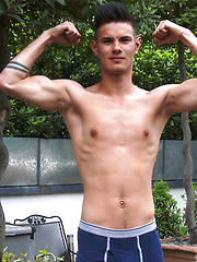 Young Straight Lean Swimmer Tim Shows His Fantastic Uncut Cock!