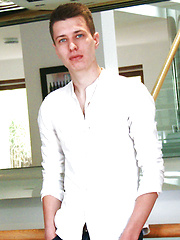 Tall Young & Lean Zack Hanson Wanks his Long Uncut Cock & Pumps his Hole with a Dildo!