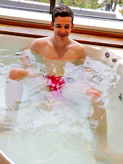 Playing in the hot tub with hung Aussie boy Brad Hunter